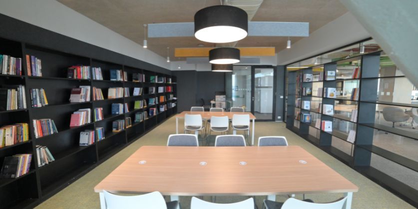 Library, study and connection spaces